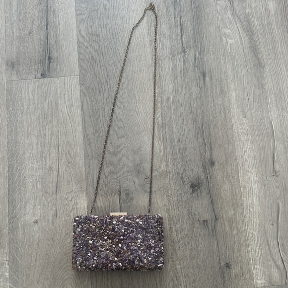 Handbags - Elegant Purple Sequin Clutch Bag